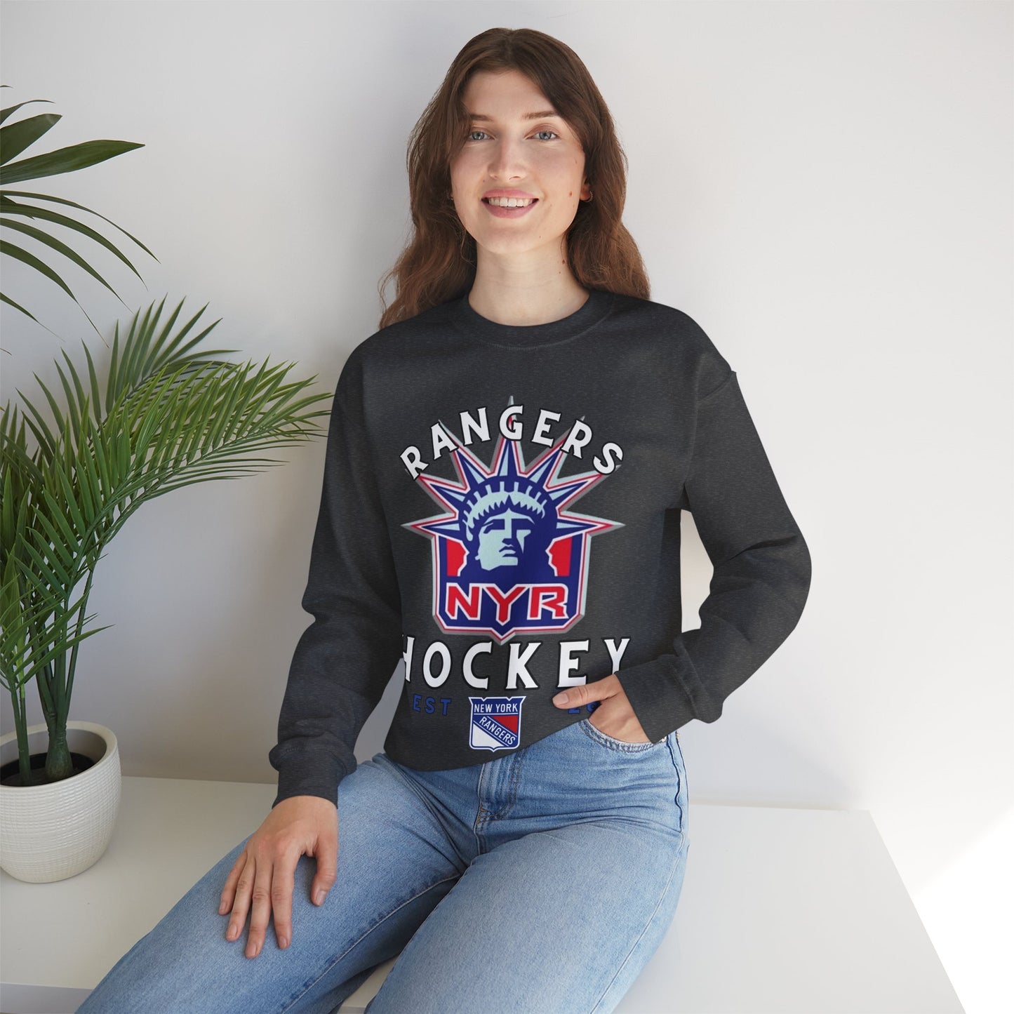 NY Rangers Hockey Sweatshirt, NY Hockey Shirt, Rangers Retro Hockey Sweatshirt, Rangers Fan Gear, NY Hoodie