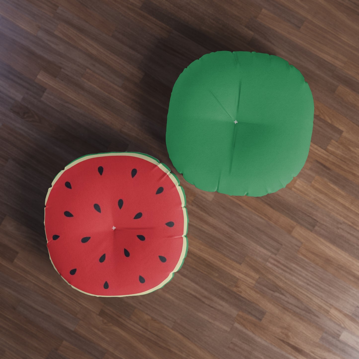 Bluey and Bingo Watermelon Rug Inspired, Bluey Watermelon Tufted Floor Pillow, Round