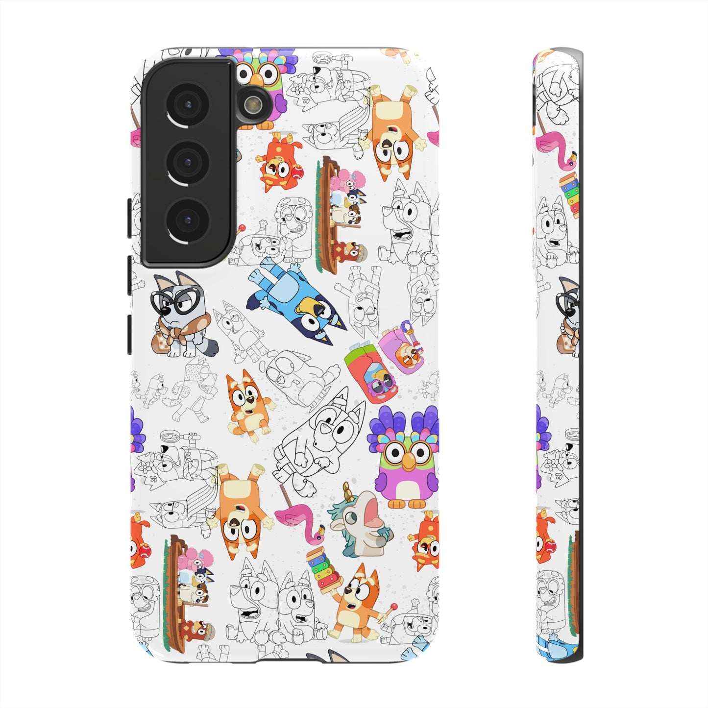 Bluey Muffin Bingo Phone Case Android Janet and Rita Grannies Grouchy Granny Unicorse