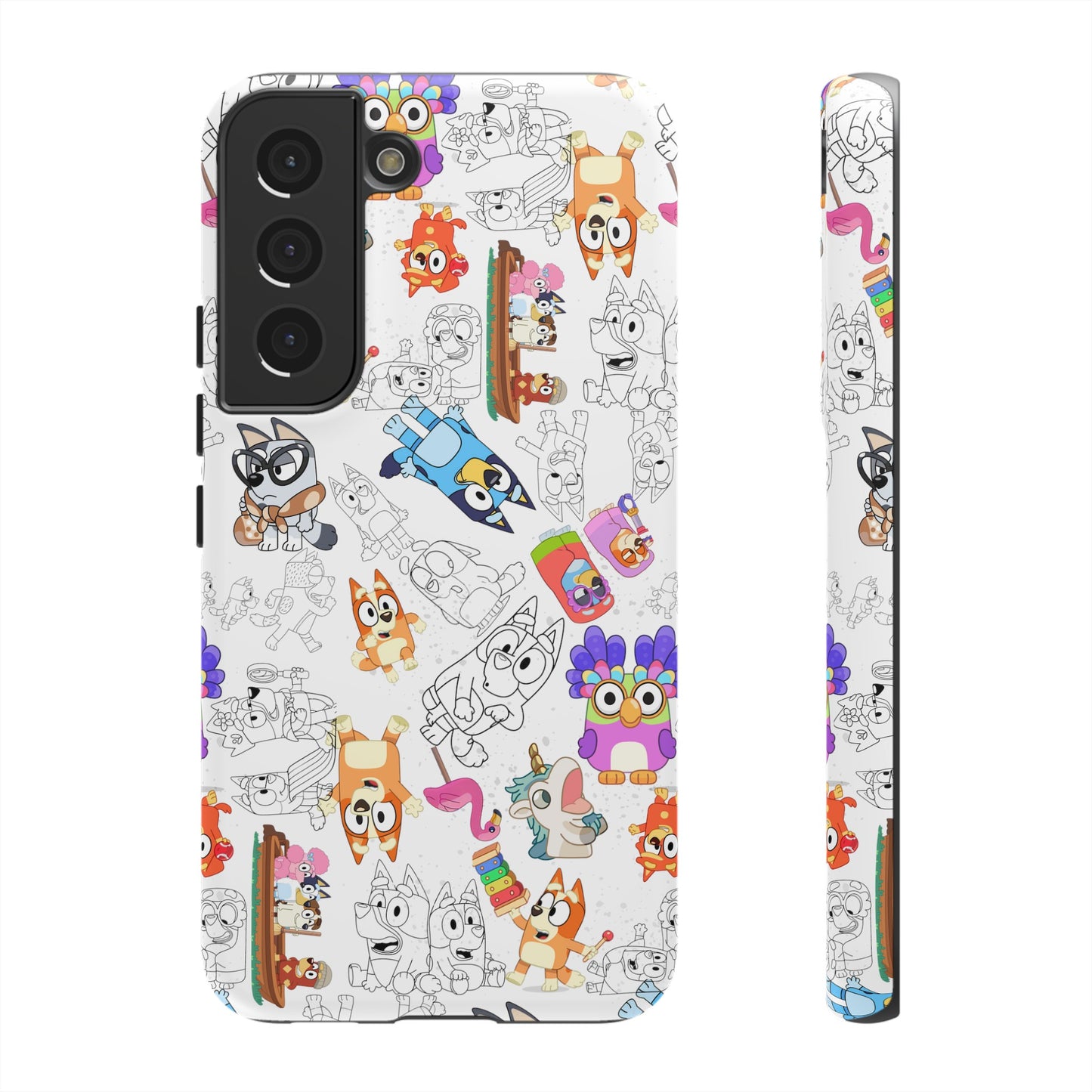 Bluey Muffin Bingo Phone Case Android Janet and Rita Grannies Grouchy Granny Unicorse