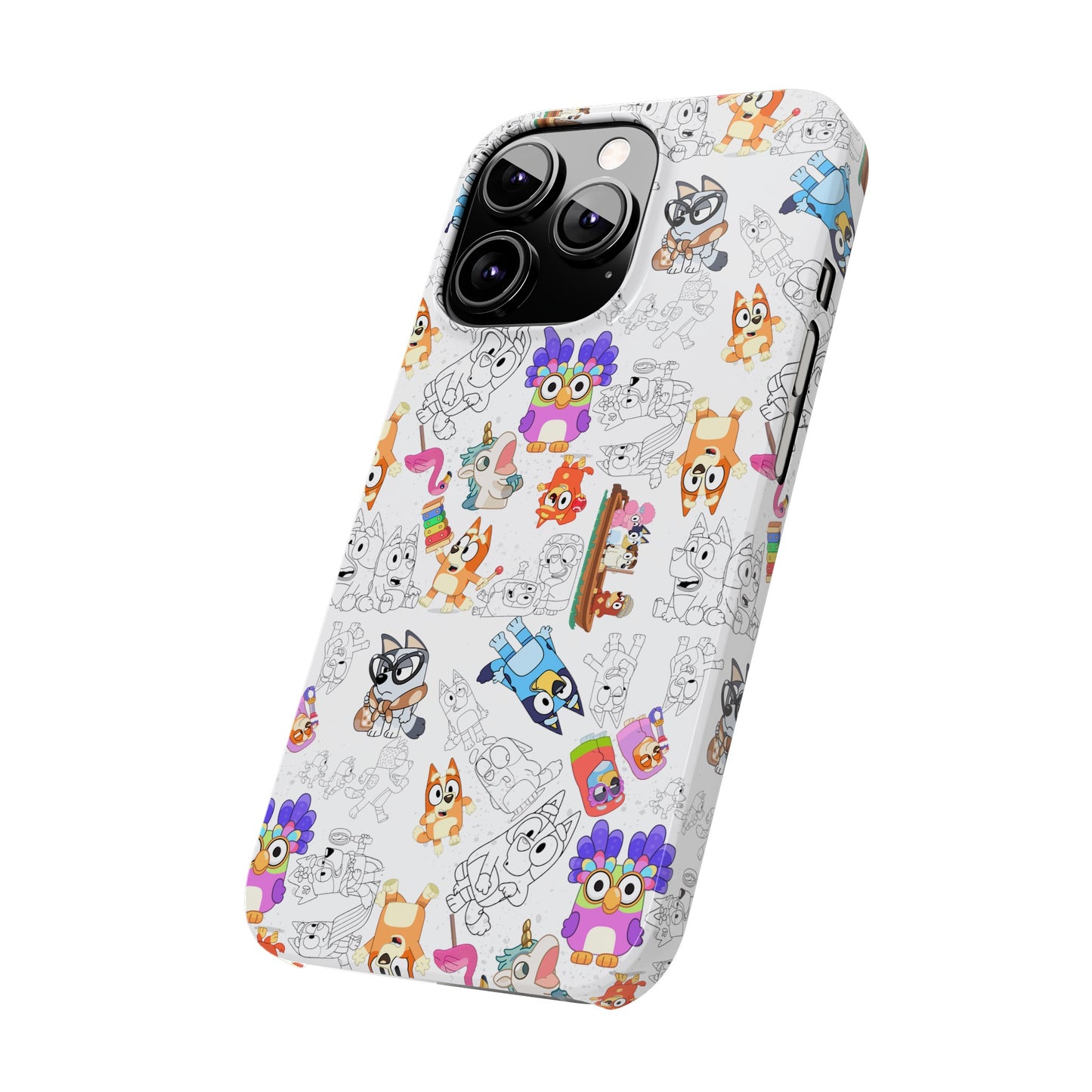 Bluey Bingo Phone Case, iPhone Bluey Characters, Muffin Grannies Unicorse Phone Case