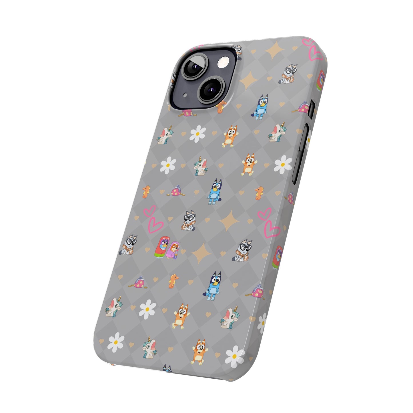 Classic Chicc Bluey and Bingo Phonecase, iPhone Bluey Characters, Muffin Grannies Unicorse Phone Case