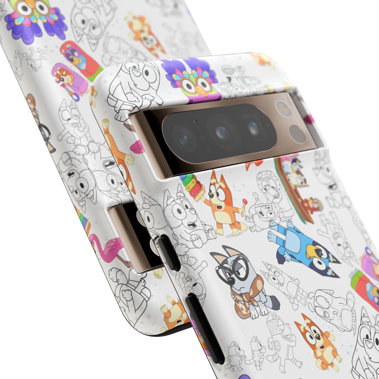 Bluey Muffin Bingo Phone Case Android Janet and Rita Grannies Grouchy Granny Unicorse