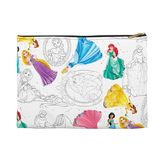 Accessory Princesses Pouch, Ariel Themed Make Up Case, Belle Pouch, Cinderella Travel case, Sleeping Beauty Zip Bag