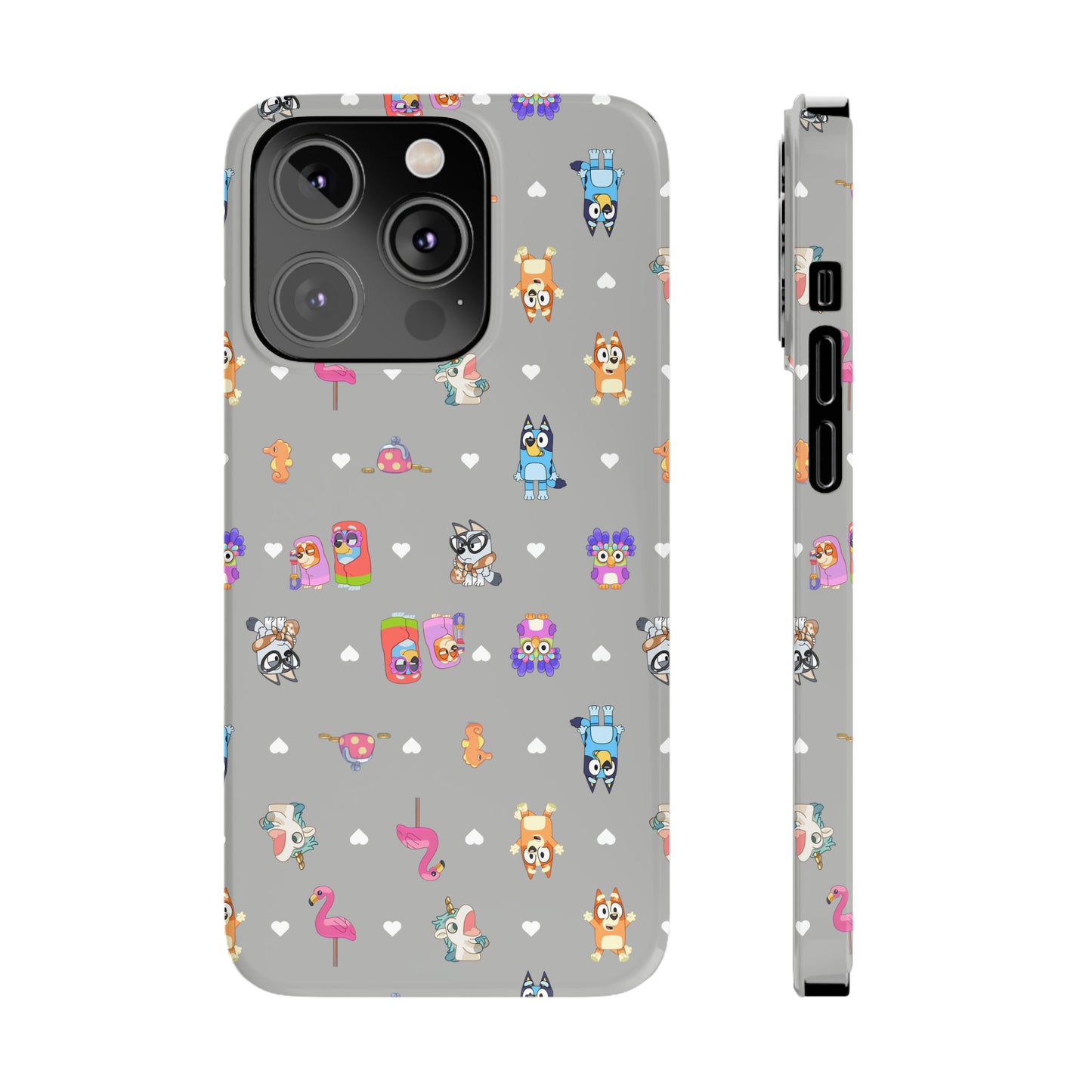 Chicc Bluey and Bingo Phonecase, iPhone Bluey Characters, Muffin Grannies Unicorse Phone Case