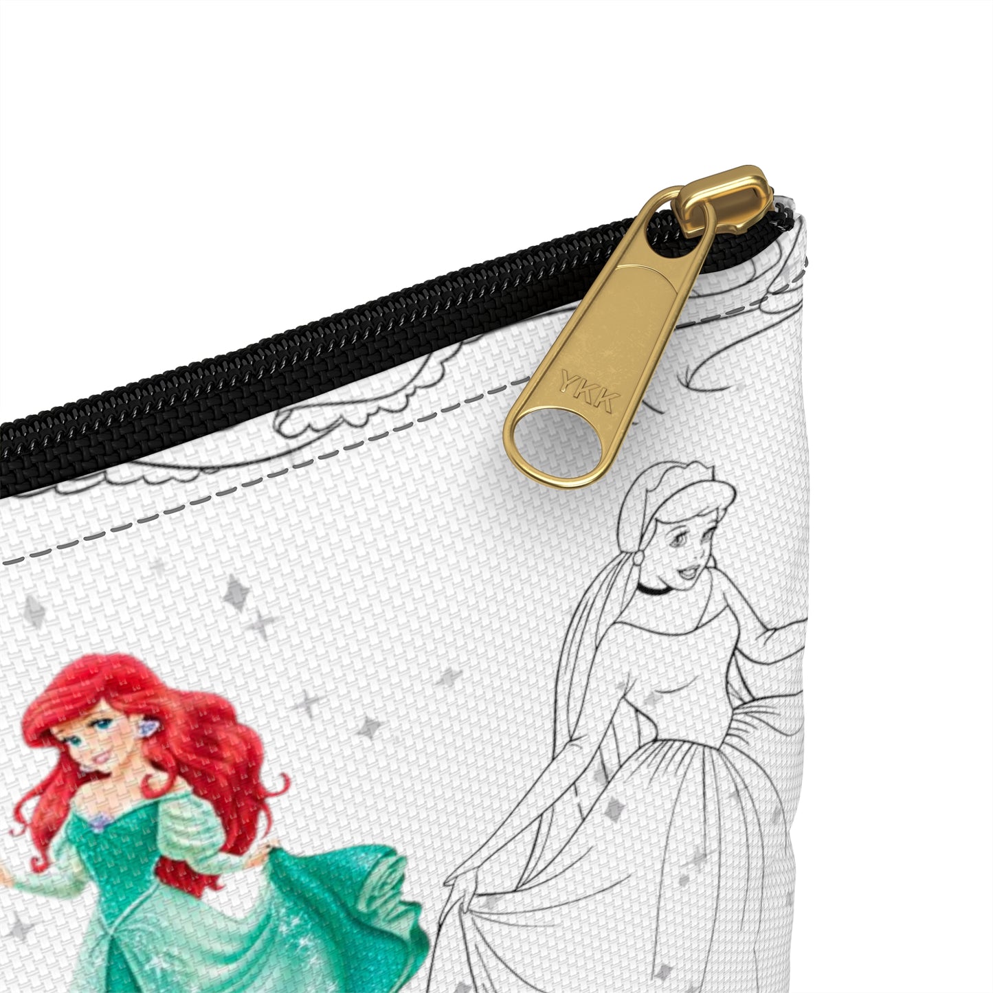 Accessory Princesses Pouch, Ariel Themed Make Up Case, Belle Pouch, Cinderella Travel case, Sleeping Beauty Zip Bag