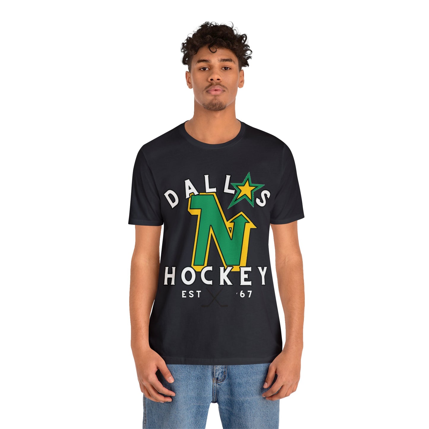 Throwback Dallas Stars Tee - Dallas Hockey Jersey Tshirt - Retro Dallas Hockey Tee - Ice Hockey- Vintage Dallas Tee Playoff Gear