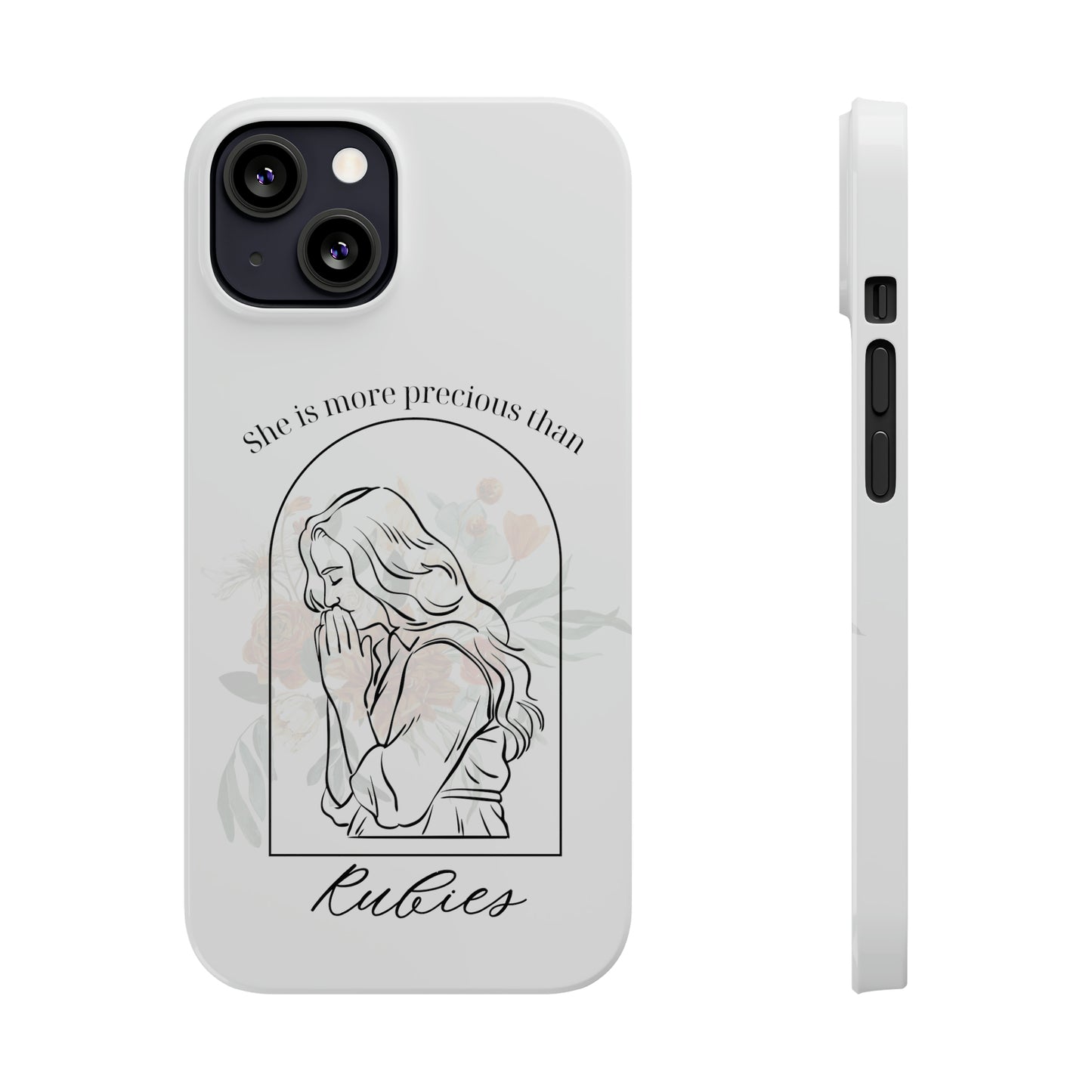 Bible Verses Phone Case Minimalist, Christian Aesthetic iPhone Cases, Rubies Phone Case, Vintage Tattoo Style, Proverbs