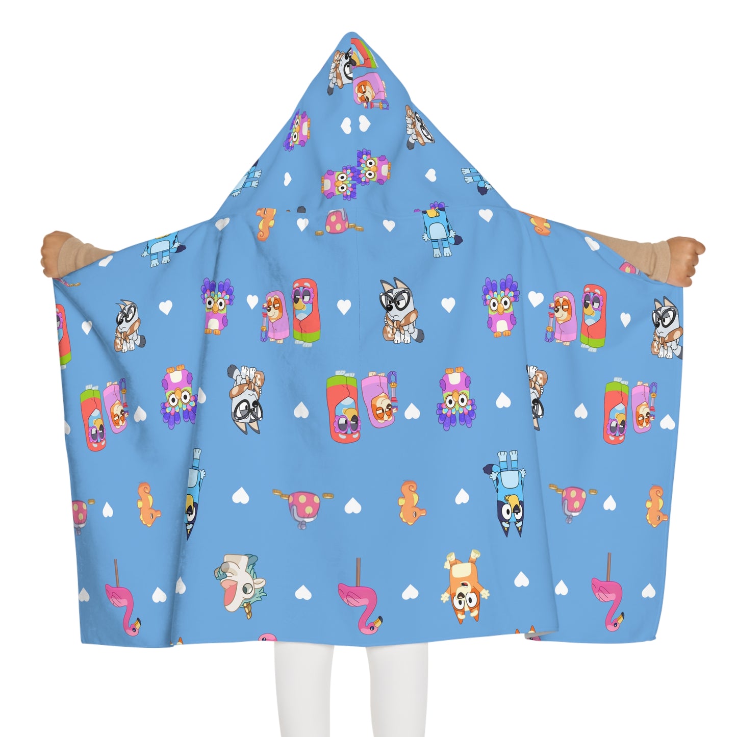 Grannies Bluey and Bingo Youth Hooded Towel, Kids Bluey Towel, Toddler Bluet Bath Towel, Kids Bluey and Bingo Beach Towel