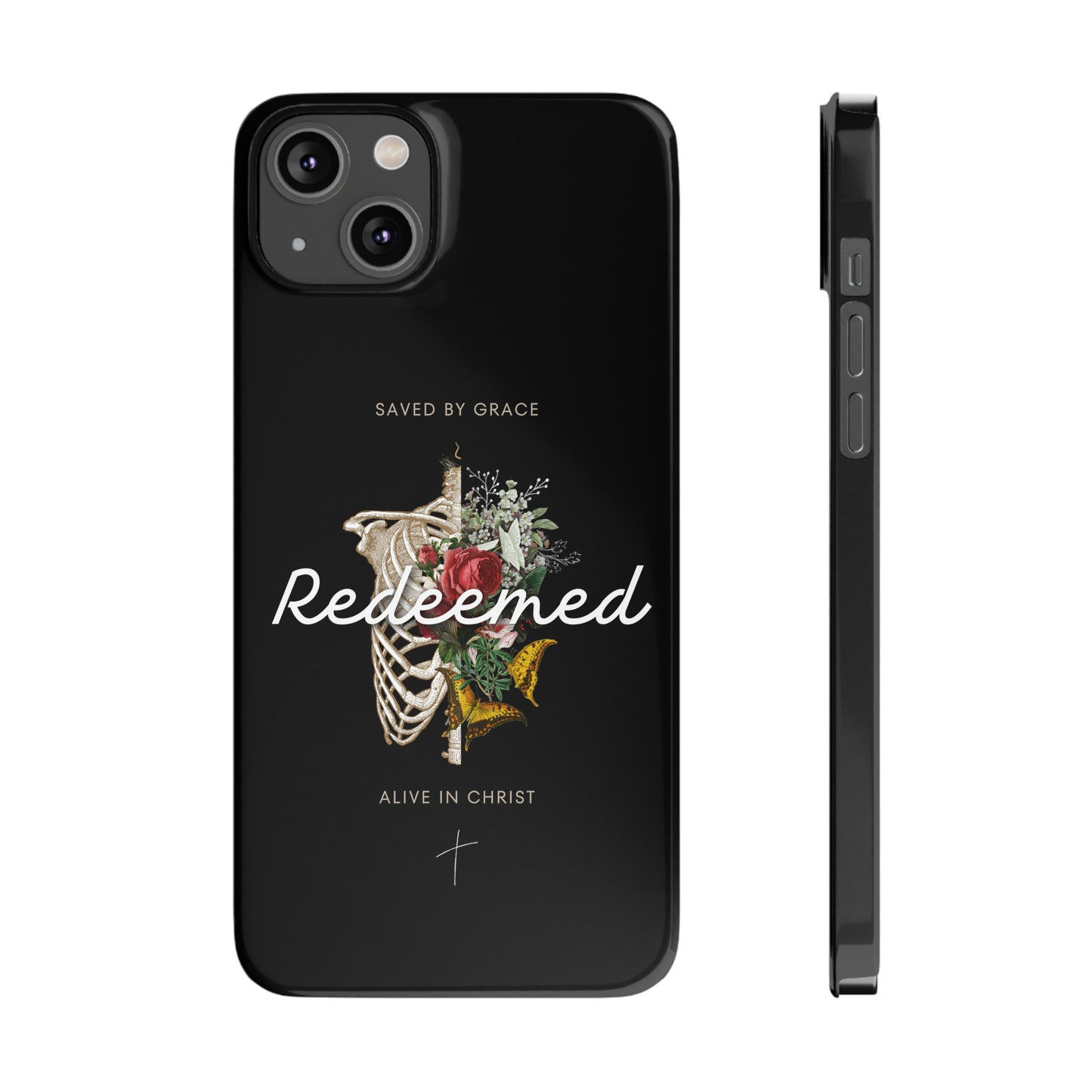 Bible Verses Phone Case Minimalist, Christian Aesthetic iPhone Cases, Redeemed Jesus Phone Case, Vintage Tattoo Style