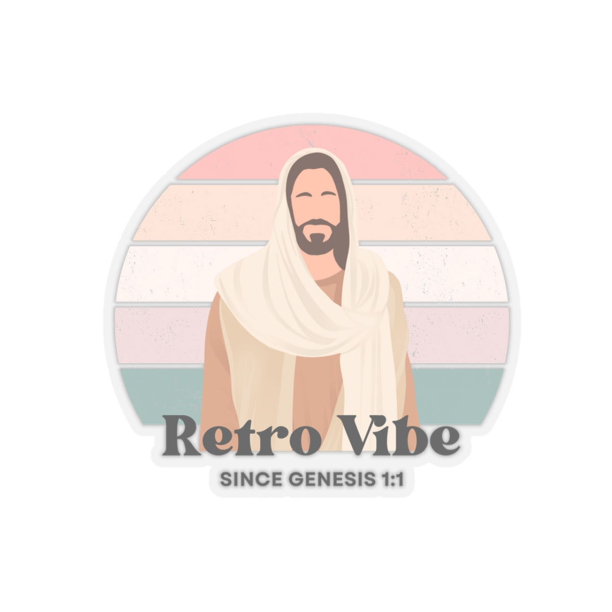 Jesus Retro Vibe Sticker