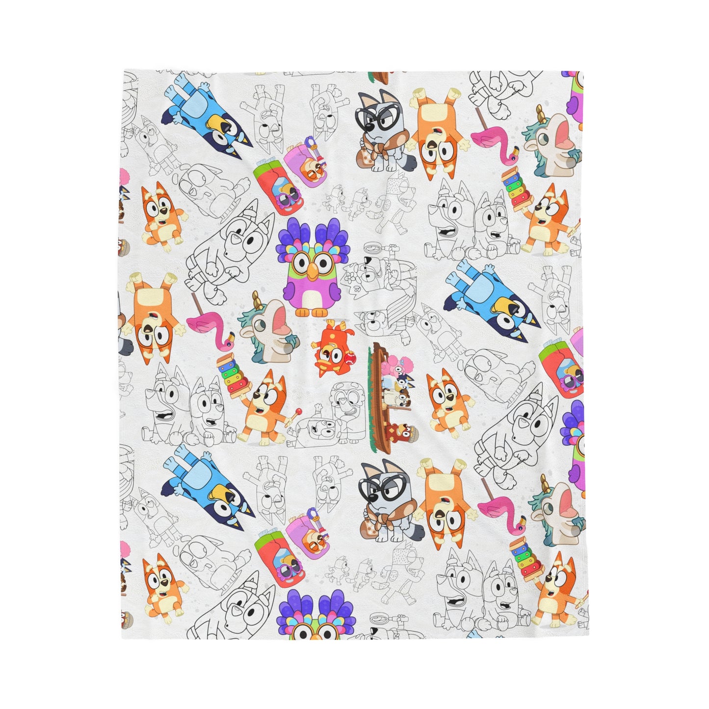 Bluey and Bingo Blanket, Soft Bluey Blanket, Kids Bluey Baby Blanket, Bluey and Bingo Baby Blanket