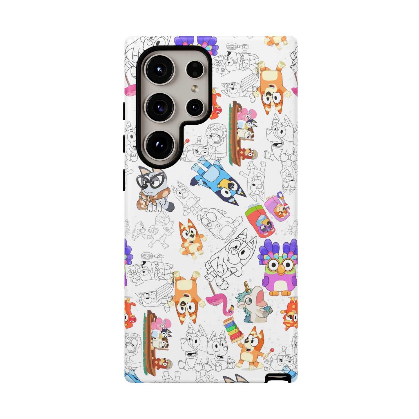 Bluey Muffin Bingo Phone Case Android Janet and Rita Grannies Grouchy Granny Unicorse