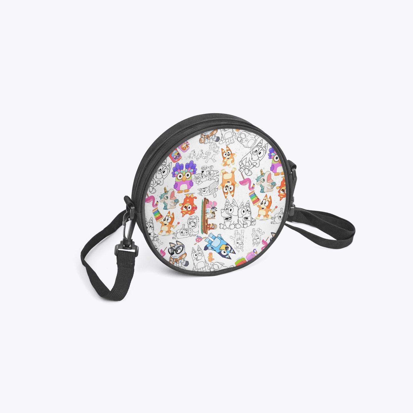 Bluey Round Satchel Bag Bluey Crossbody Purse Kids Mama Purse Kids Bluey Purse