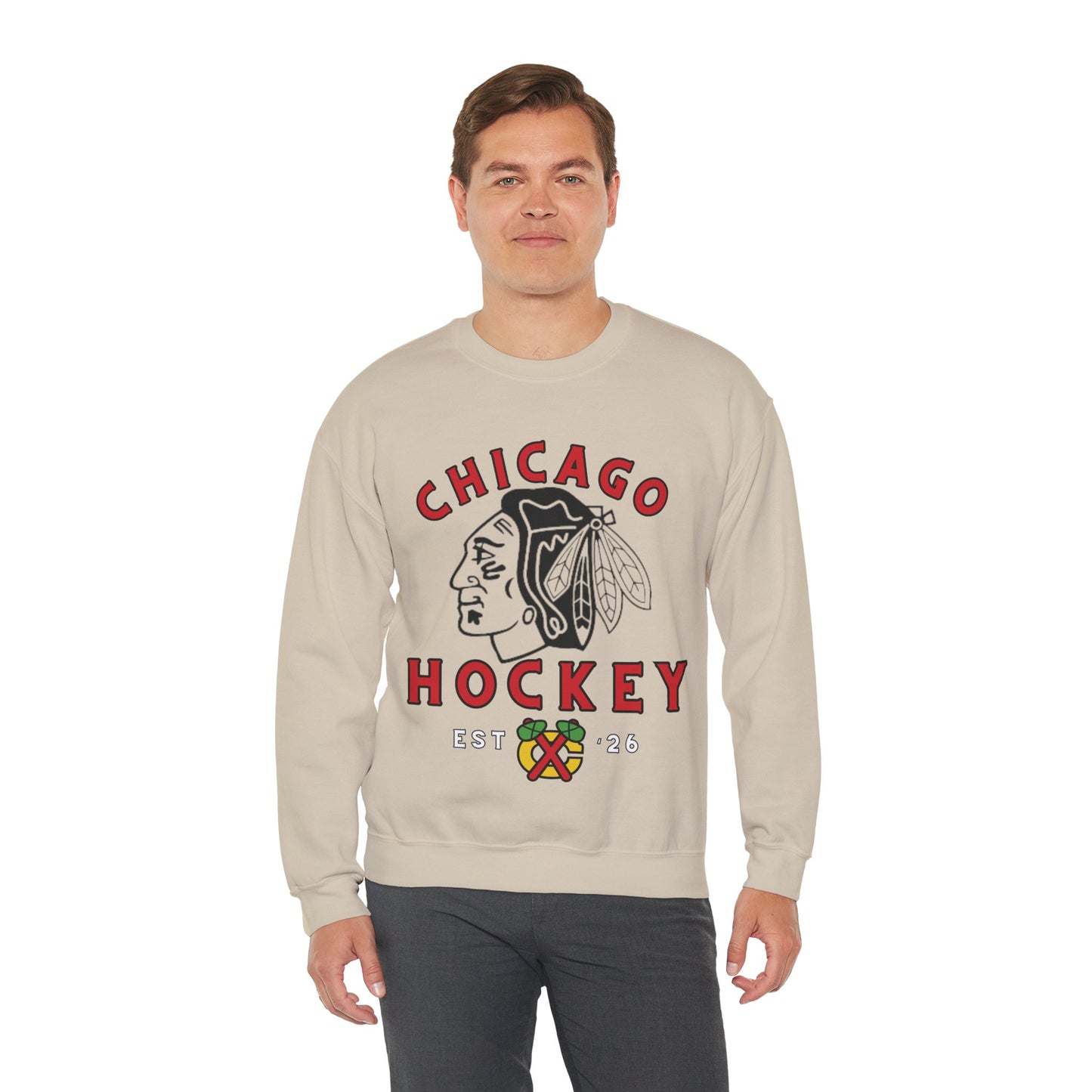 Blackhawks Hockey Sweatshirt, Chicago Hockey Shirt, Blackhawks Retro Hockey Sweatshirt, Chicago Fan Gear, NHL Hoodie