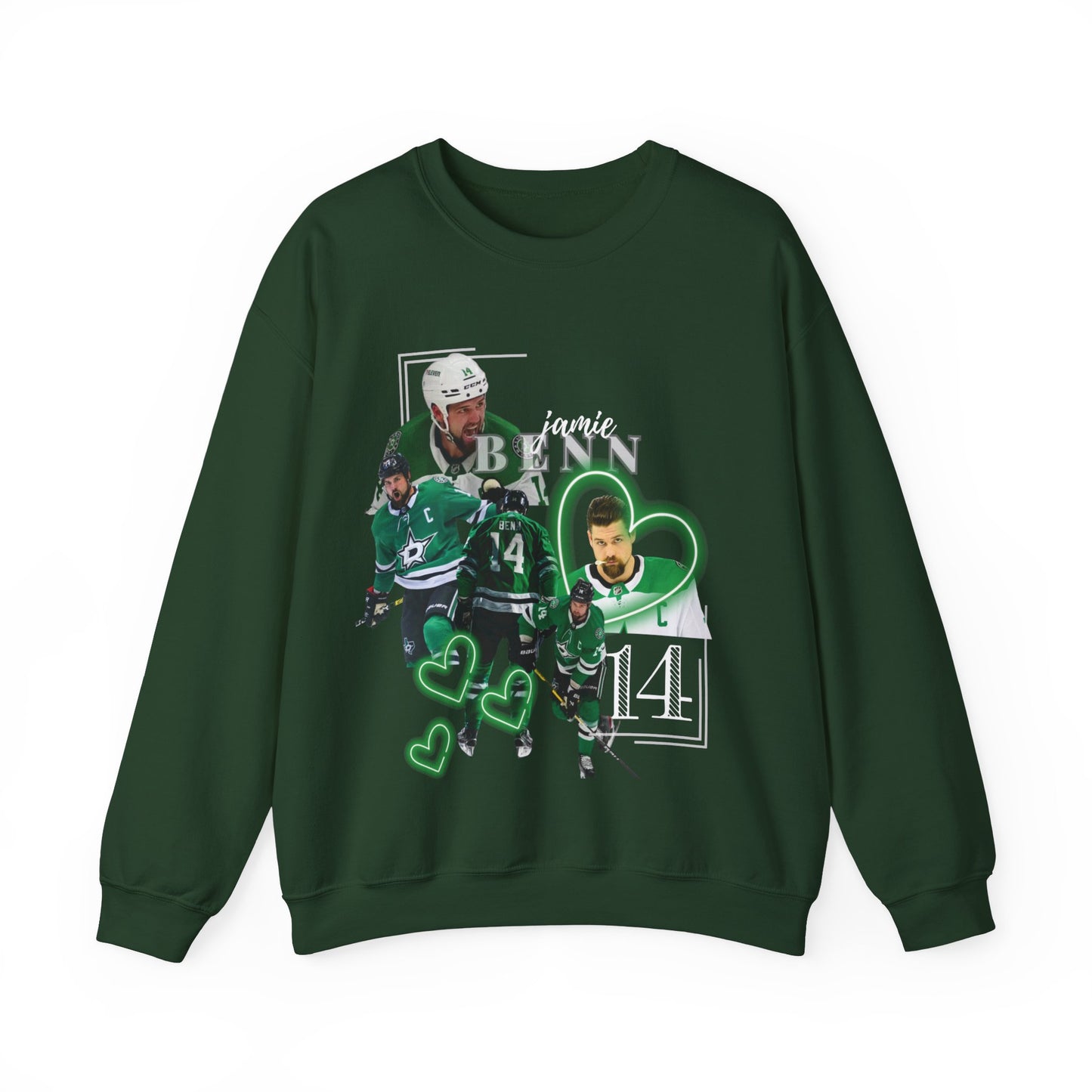 Jamie Benn Vintage Dallas Sweatshirt, Dallas Stars Distressed Crewneck, Benn 14, Stars, Men and Womens Sweatshirt, Unisex Fit