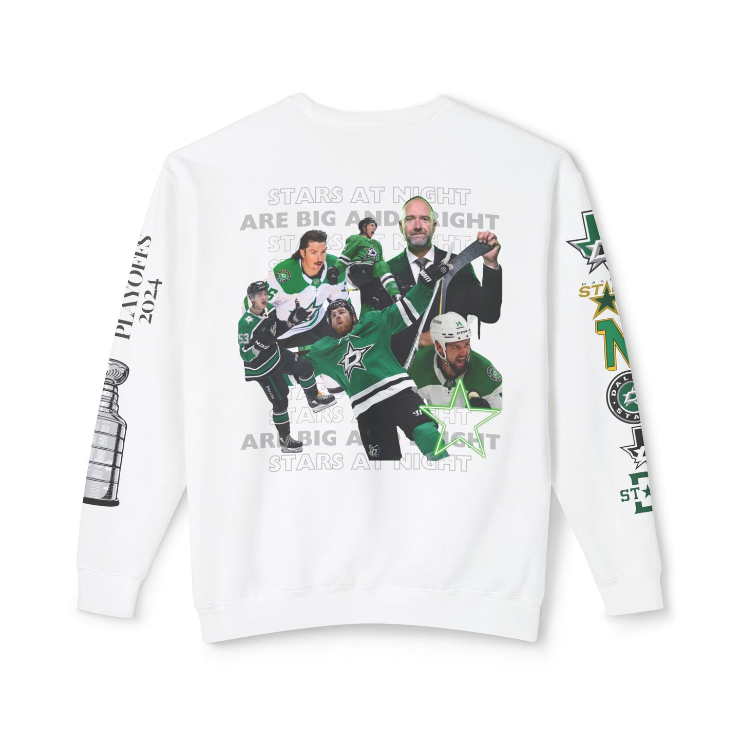 Dallas Stars Hockey Stanley Cup Playoffs Crewneck Tee Sweatshirt Stars Hockey Gear