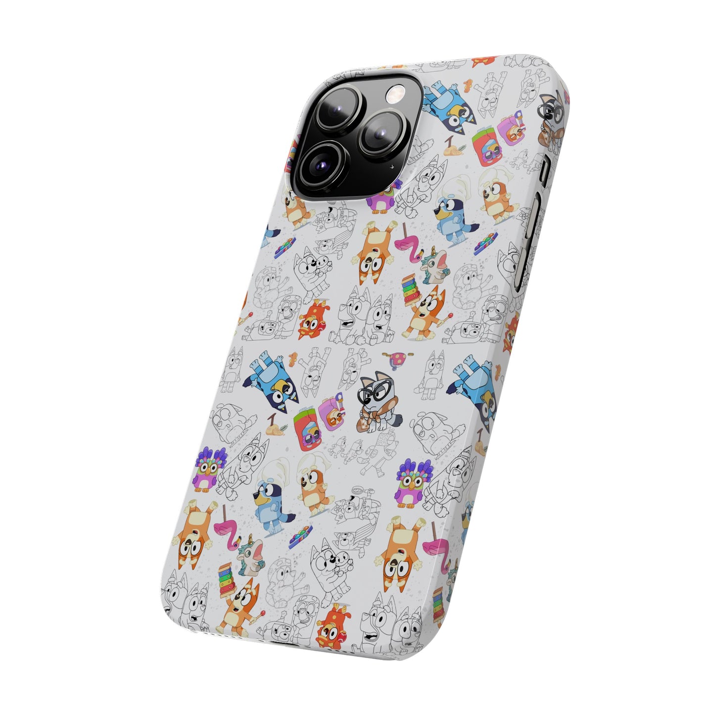 Bluey Bingo Phone Case, iPhone Bluey Characters, Muffin Grannies Beach Phone Case