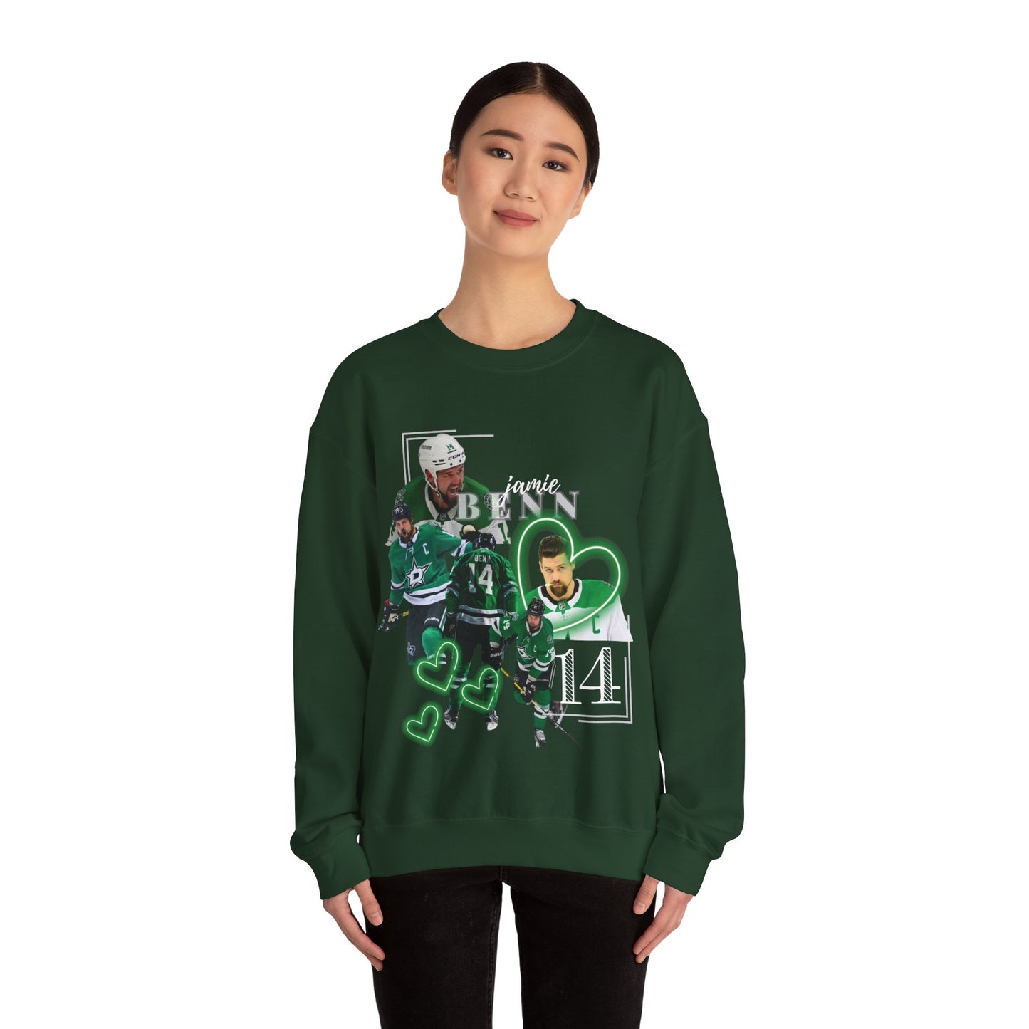 Jamie Benn Vintage Dallas Sweatshirt, Dallas Stars Distressed Crewneck, Benn 14, Stars, Men and Womens Sweatshirt, Unisex Fit