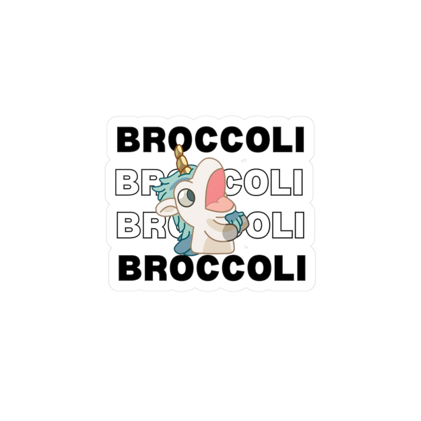 Unicorse Broccoli StickerBluey Stickers Bingo Stickers Bluey Waterbottle Sticker Unicorse Chattermax Rusty Sticker