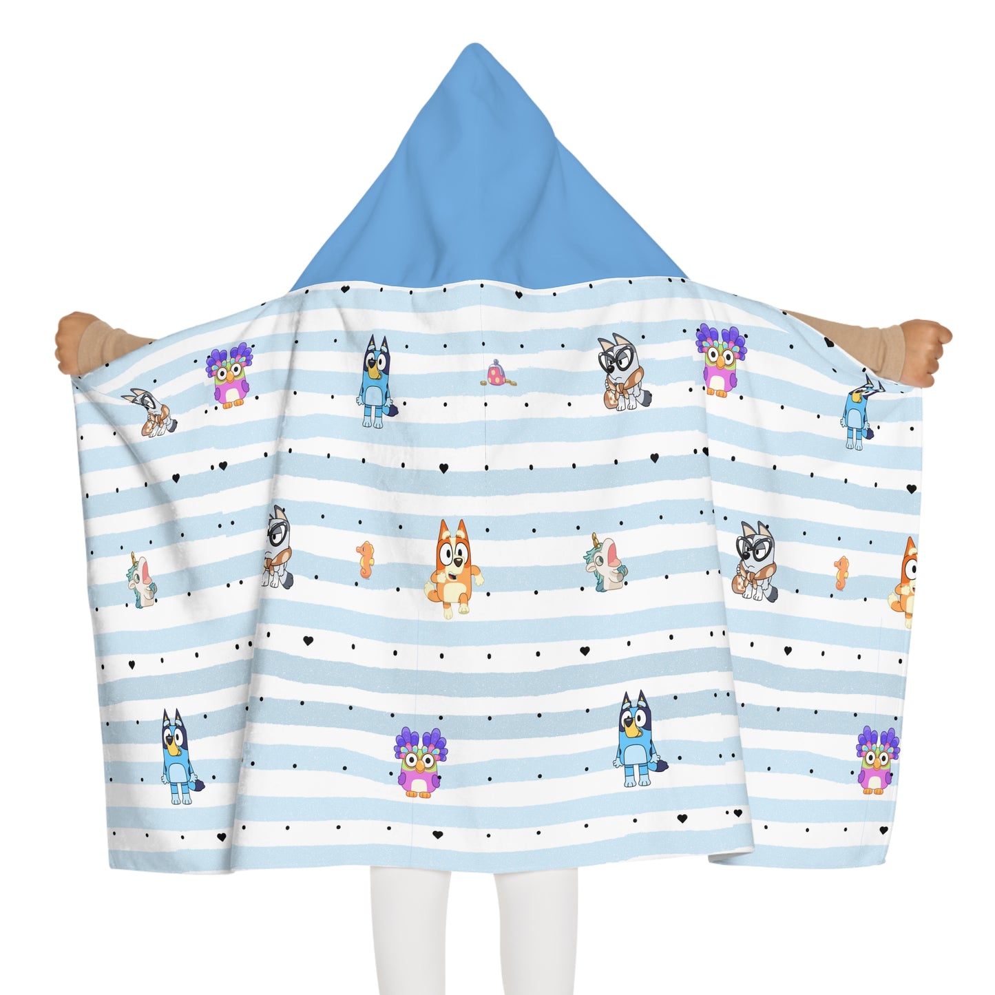 Bluey and Bingo Youth Hooded Towel, Kids Bluey Towel, Toddler Bluet Bath Towel, Kids Bluey and Bingo Beach Towel