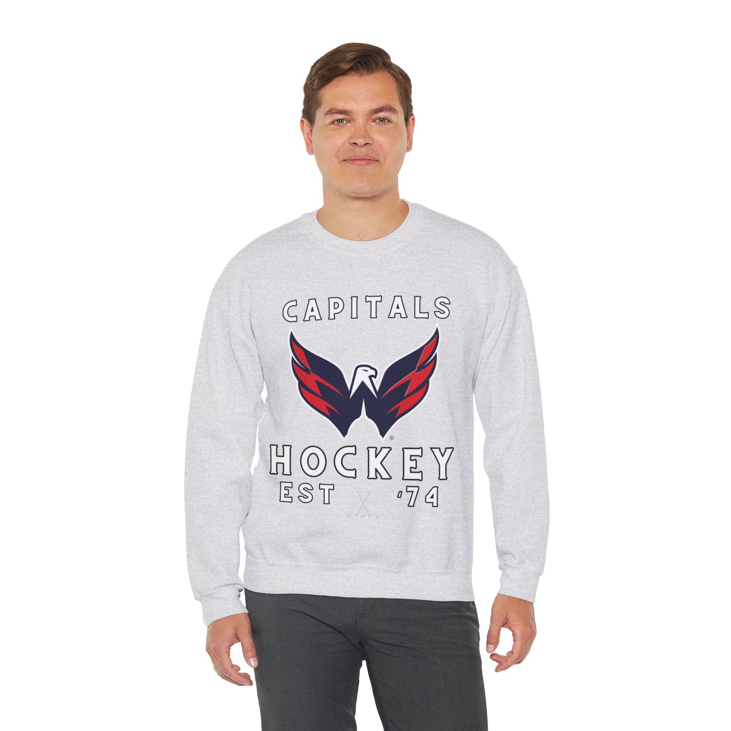 Capitals Hockey Sweatshirt, Washington DC Hockey Shirt, Capitals Retro Hockey Sweatshirt, Throwback Capitals Gear, NHL Hoodie