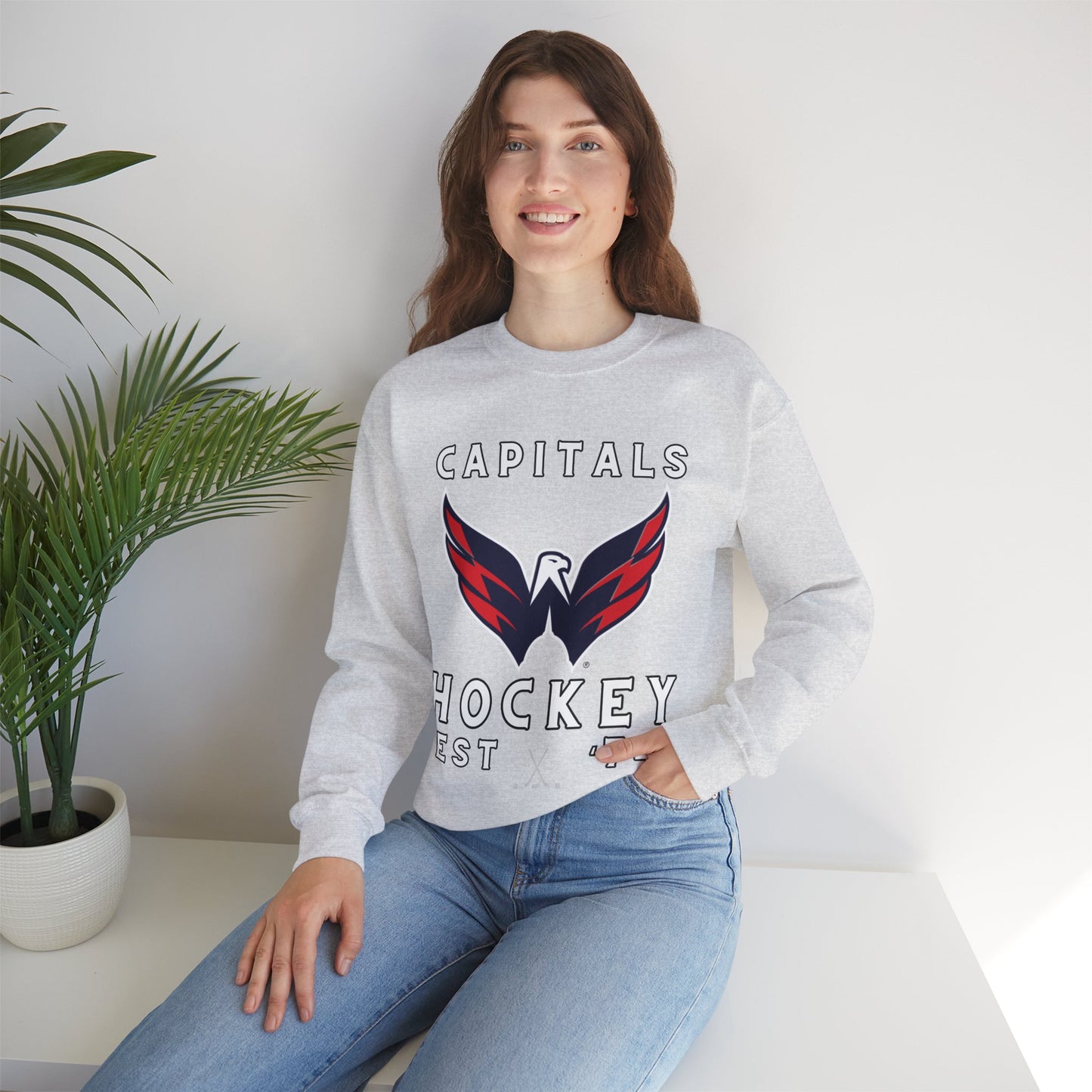 Capitals Hockey Sweatshirt, Washington DC Hockey Shirt, Capitals Retro Hockey Sweatshirt, Throwback Capitals Gear, NHL Hoodie