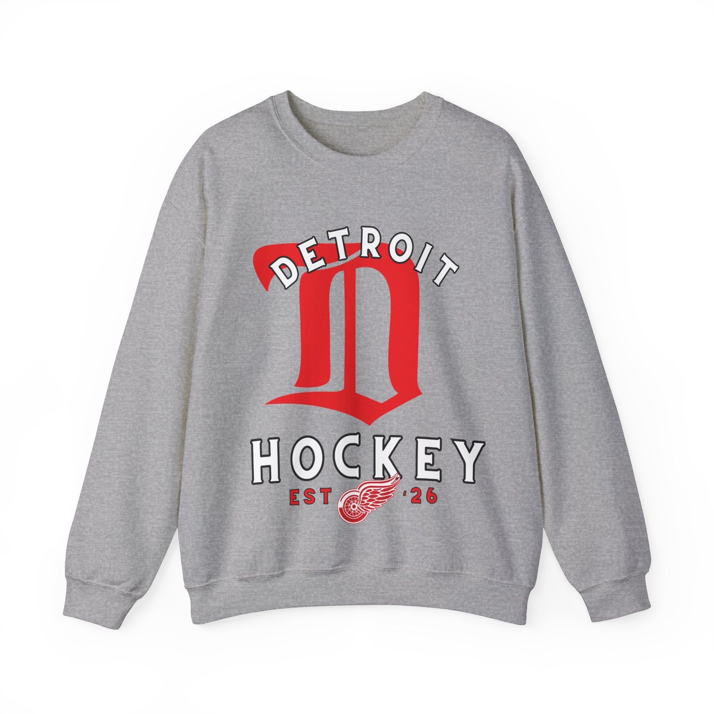 Detroit Red Wings Hockey Sweatshirt, Detroit Hockey Shirt, Red Wings Retro Hockey Sweatshirt, Detroit Fan Gear, NHL Hoodie