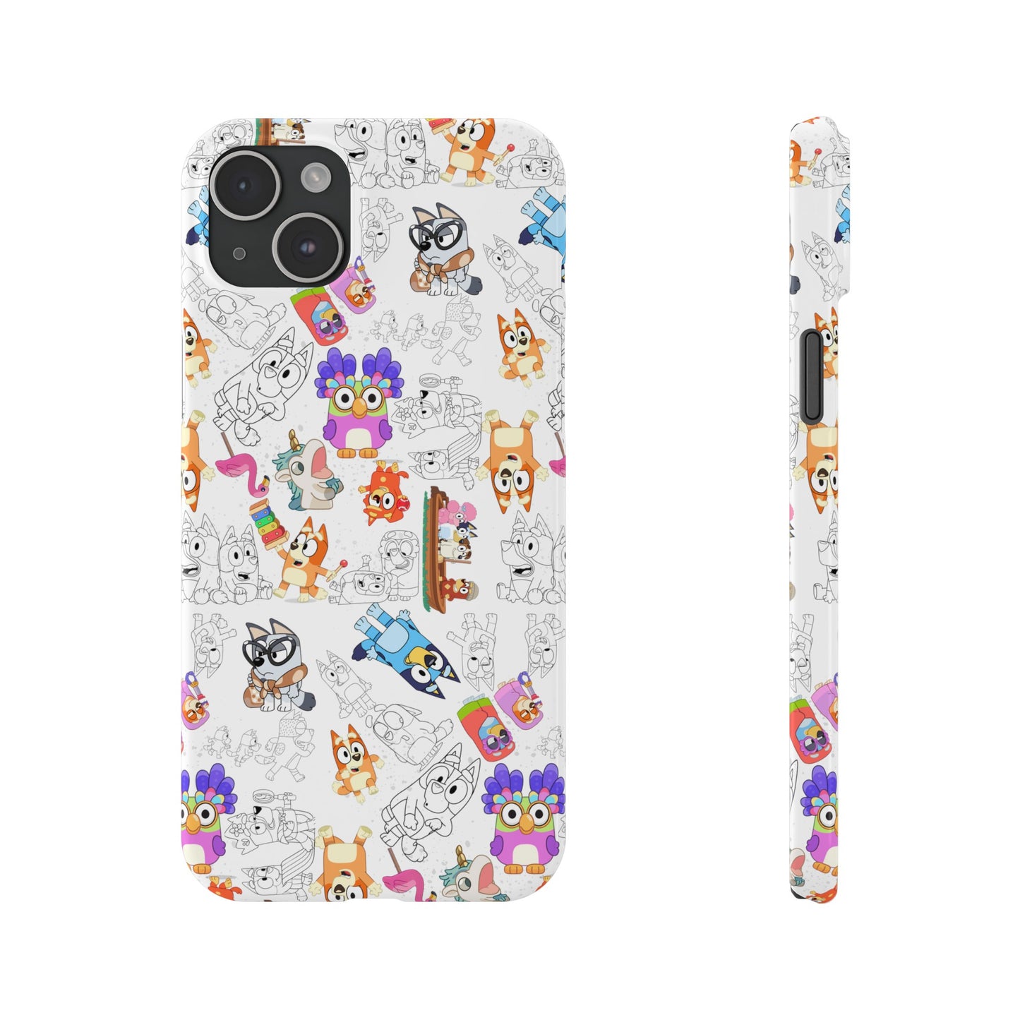 Bluey Bingo Phone Case, iPhone Bluey Characters, Muffin Grannies Unicorse Phone Case