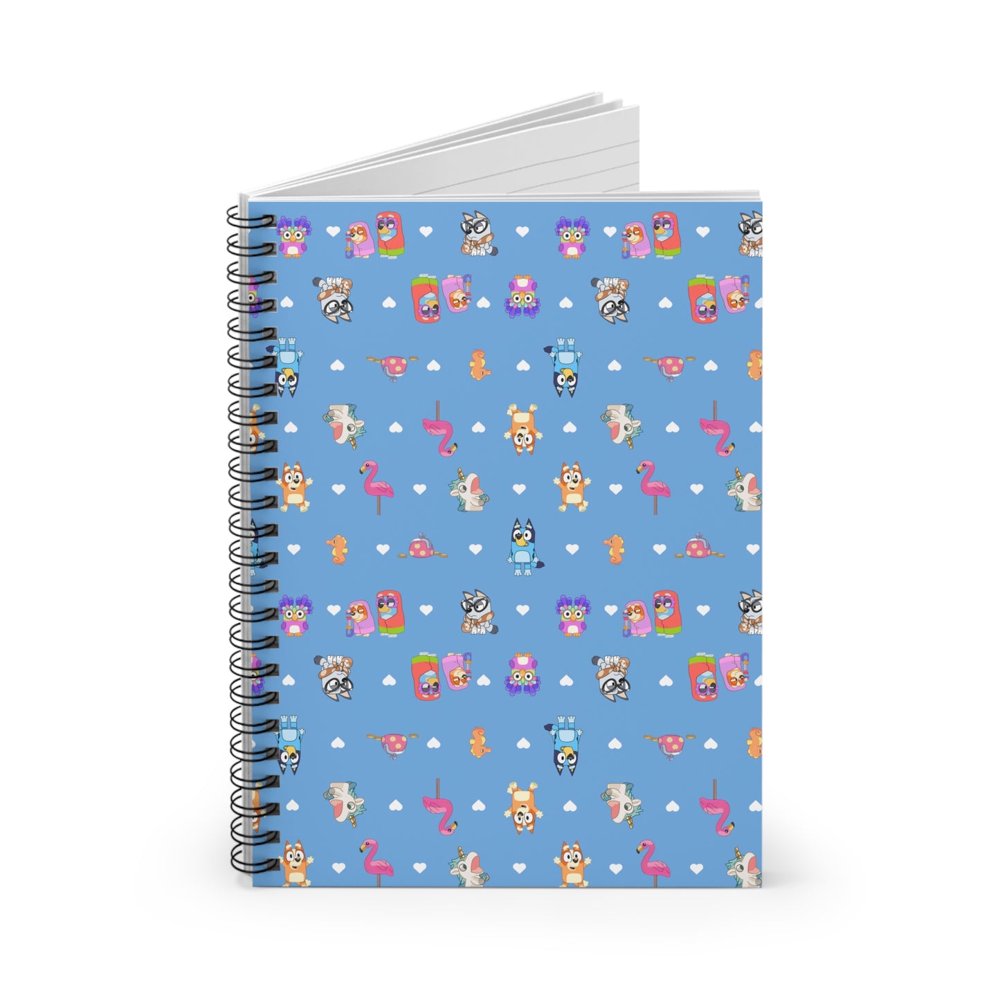 Rita and Janet Bluey and Bingo Back To School, Janet and Rita School Supply, Bluey Themed Spiral Notebook - Ruled Line