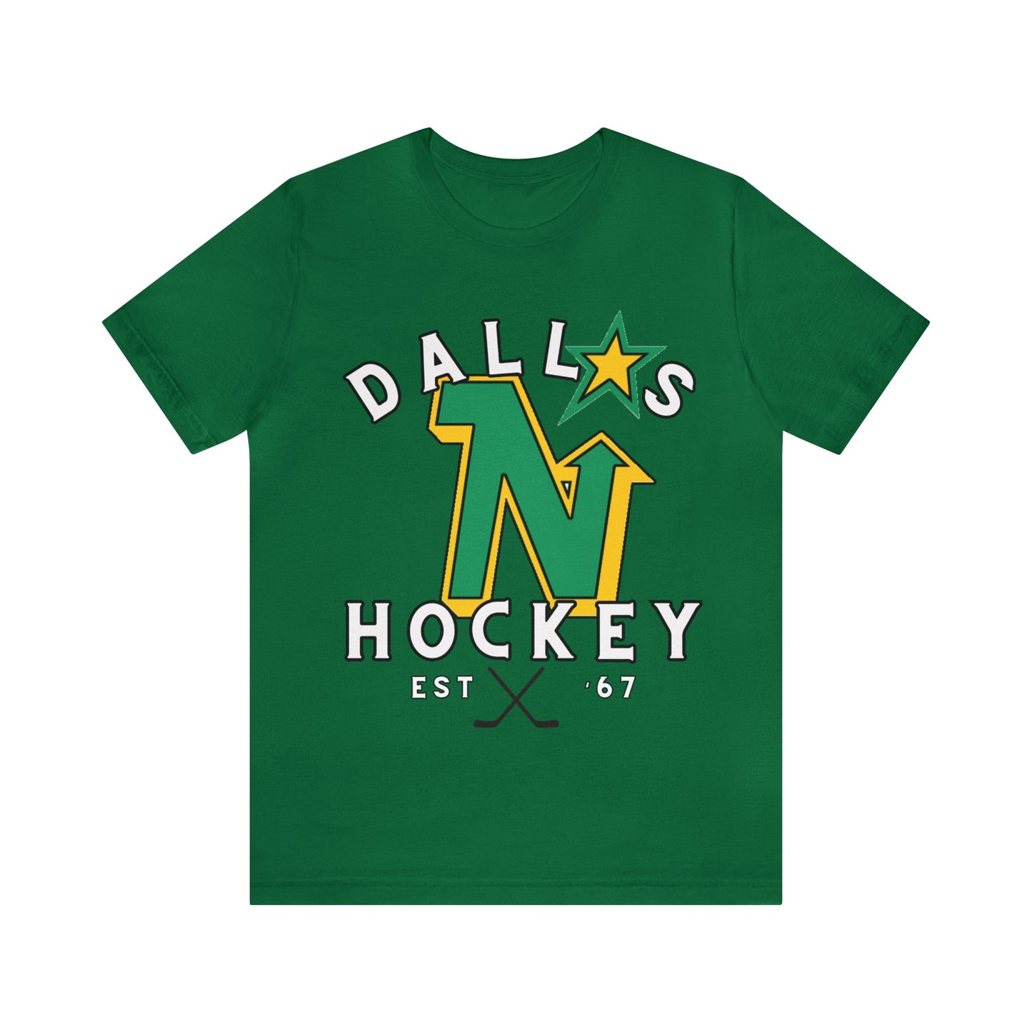 Throwback Dallas Stars Tee - Dallas Hockey Jersey Tshirt - Retro Dallas Hockey Tee - Ice Hockey- Vintage Dallas Tee Playoff Gear