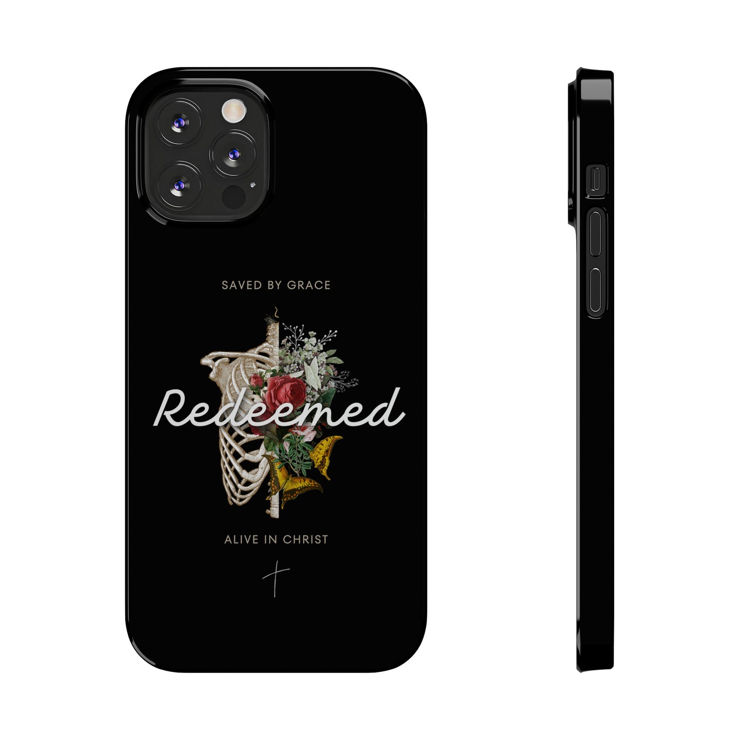 Bible Verses Phone Case Minimalist, Christian Aesthetic iPhone Cases, Redeemed Jesus Phone Case, Vintage Tattoo Style