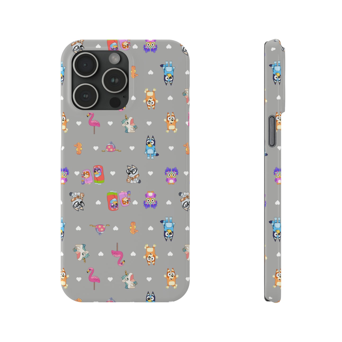 Chicc Bluey and Bingo Phonecase, iPhone Bluey Characters, Muffin Grannies Unicorse Phone Case