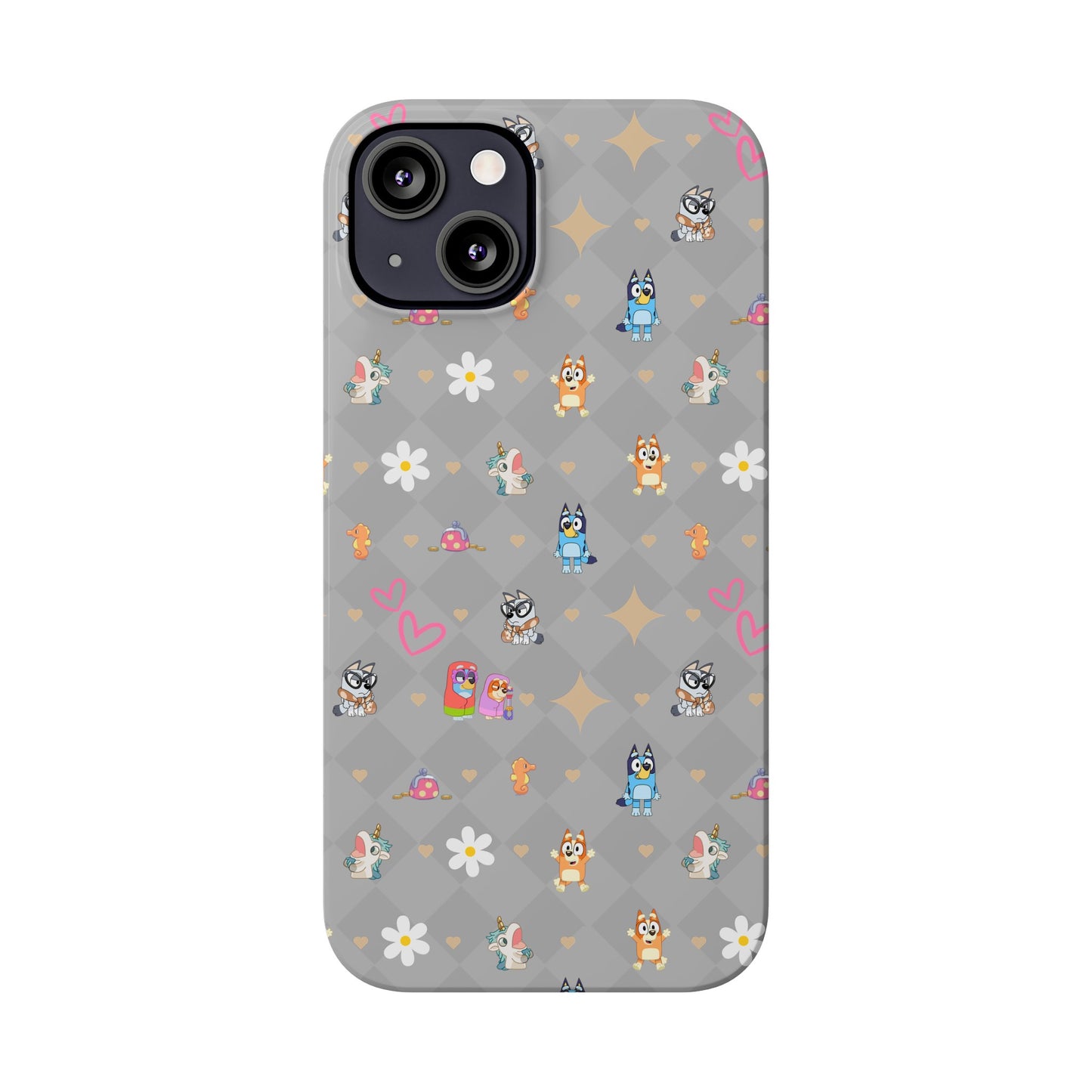 Classic Chicc Bluey and Bingo Phonecase, iPhone Bluey Characters, Muffin Grannies Unicorse Phone Case