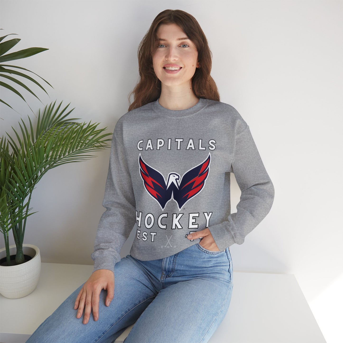 Capitals Hockey Sweatshirt, Washington DC Hockey Shirt, Capitals Retro Hockey Sweatshirt, Throwback Capitals Gear, NHL Hoodie