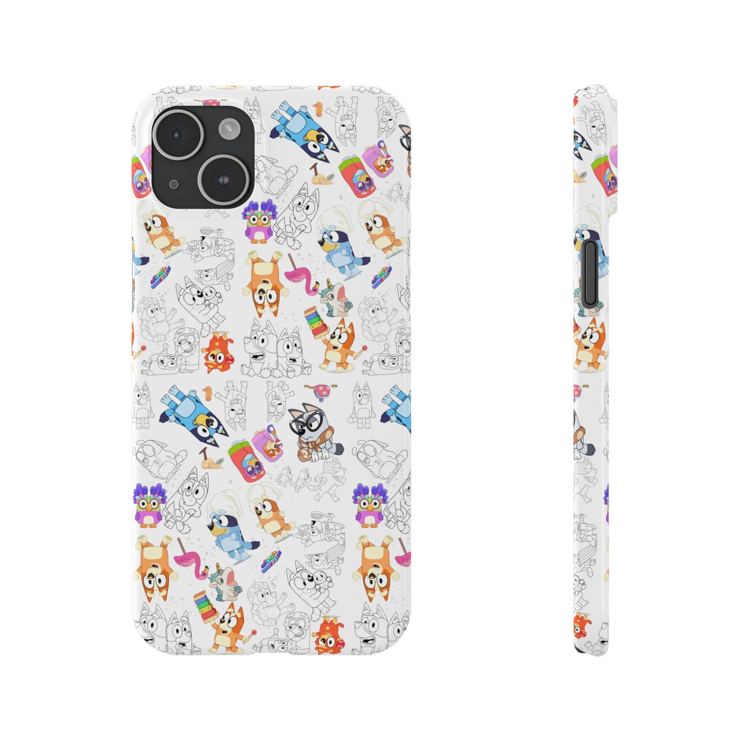 Bluey Bingo Phone Case, iPhone Bluey Characters, Muffin Grannies Beach Phone Case