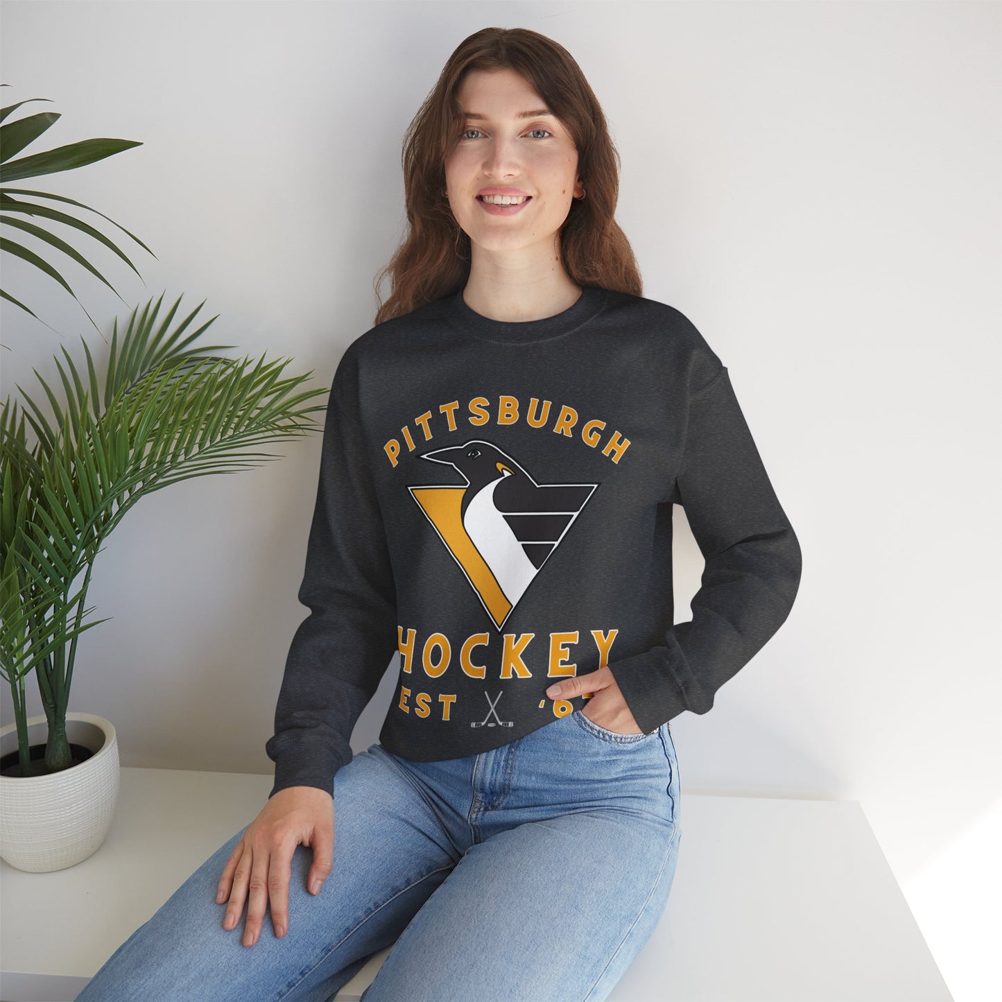 Penguins Hockey Sweatshirt, Pittsburgh Hockey Shirt, Penguins Retro Hockey Sweatshirt, Throwback Penguins Gear, NHL Hoodie