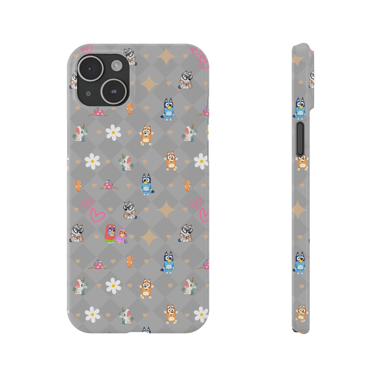 Classic Chicc Bluey and Bingo Phonecase, iPhone Bluey Characters, Muffin Grannies Unicorse Phone Case