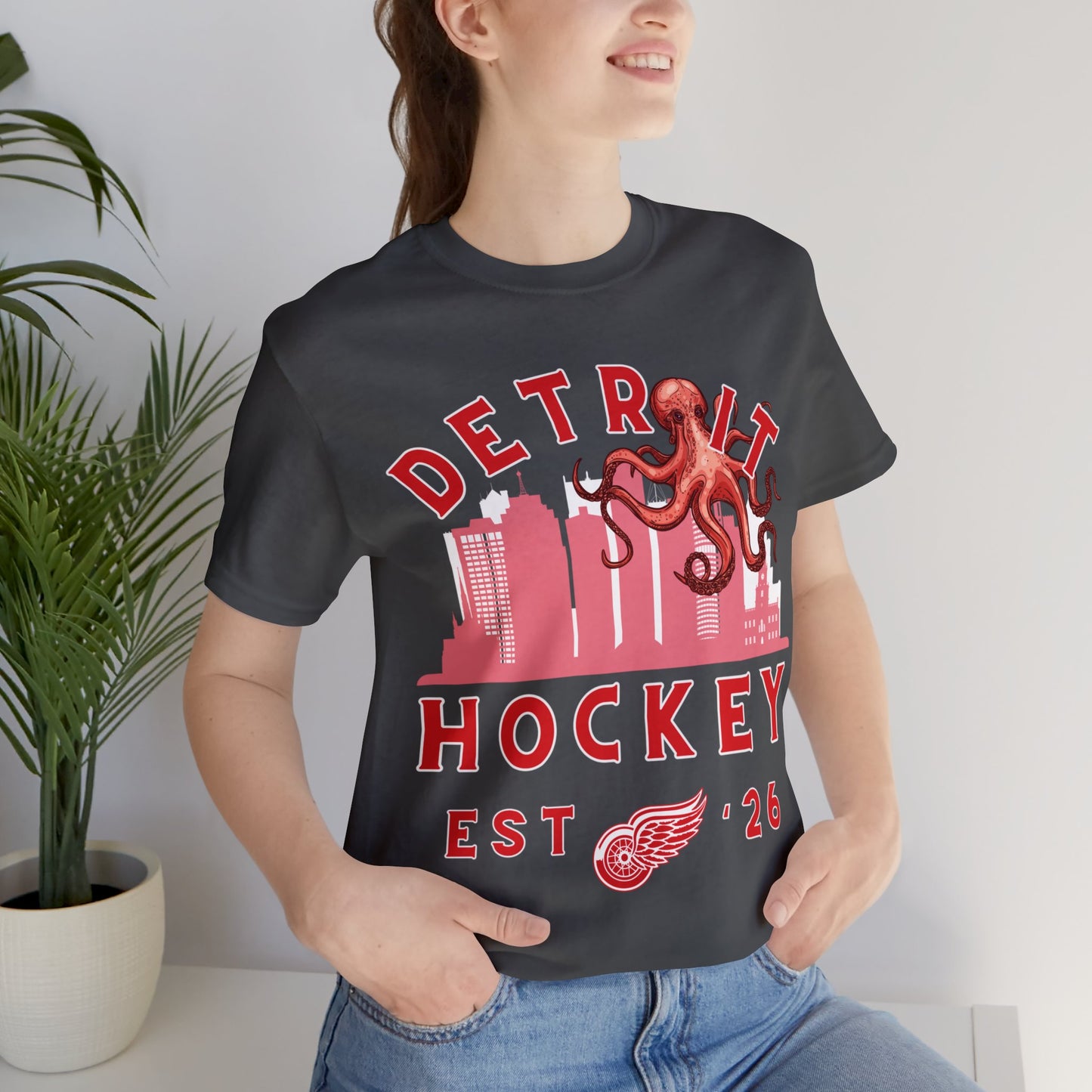 Red Wings Hockey Tee, Detroit Hockey Shirt, Red Wings Retro Hockey Sweatshirt, Detroit Fan Gear, Red Wings Hoodie