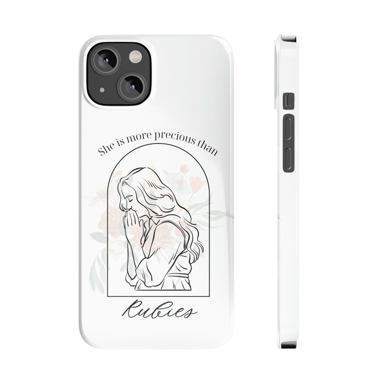 Bible Verses Phone Case Minimalist, Christian Aesthetic iPhone Cases, Rubies Phone Case, Vintage Tattoo Style, Proverbs