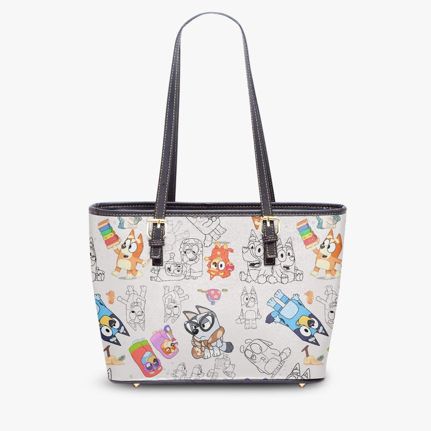 Bluey Bingo Purse Stickbird Grannies Janet Rita Large Leather Tote Bag Designerer Bluey Shoulder Bag