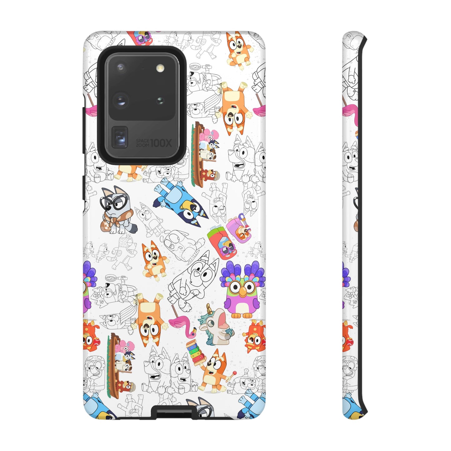 Bluey Muffin Bingo Phone Case Android Janet and Rita Grannies Grouchy Granny Unicorse