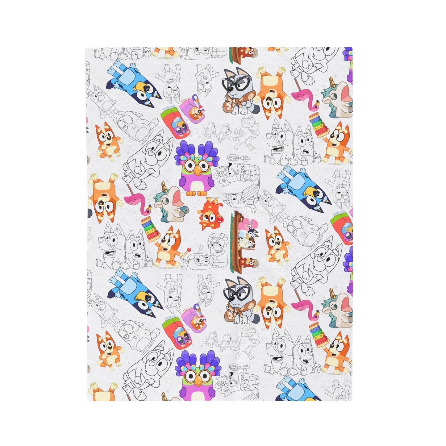 Bluey and Bingo Blanket, Soft Bluey Blanket, Kids Bluey Baby Blanket, Bluey and Bingo Baby Blanket