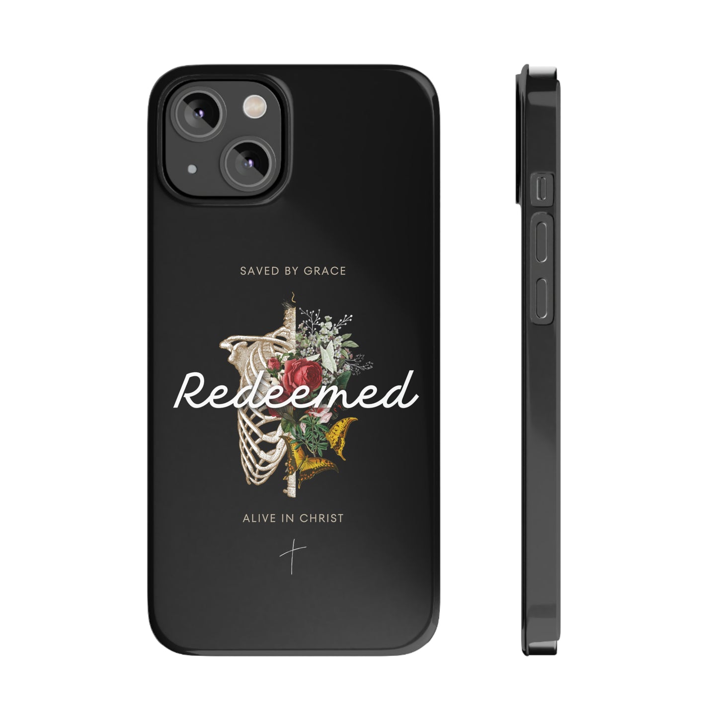 Bible Verses Phone Case Minimalist, Christian Aesthetic iPhone Cases, Redeemed Jesus Phone Case, Vintage Tattoo Style