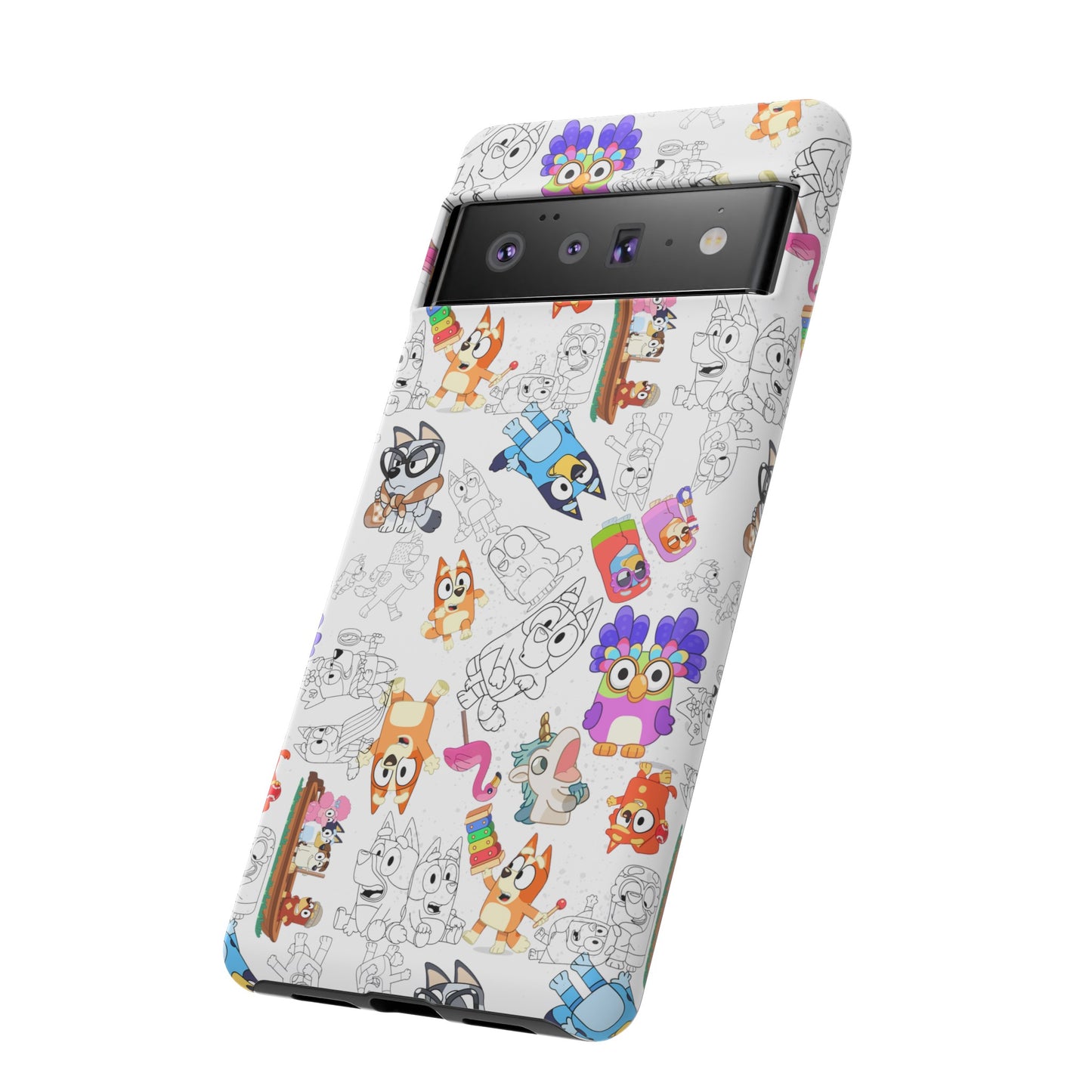 Bluey Muffin Bingo Phone Case Android Janet and Rita Grannies Grouchy Granny Unicorse