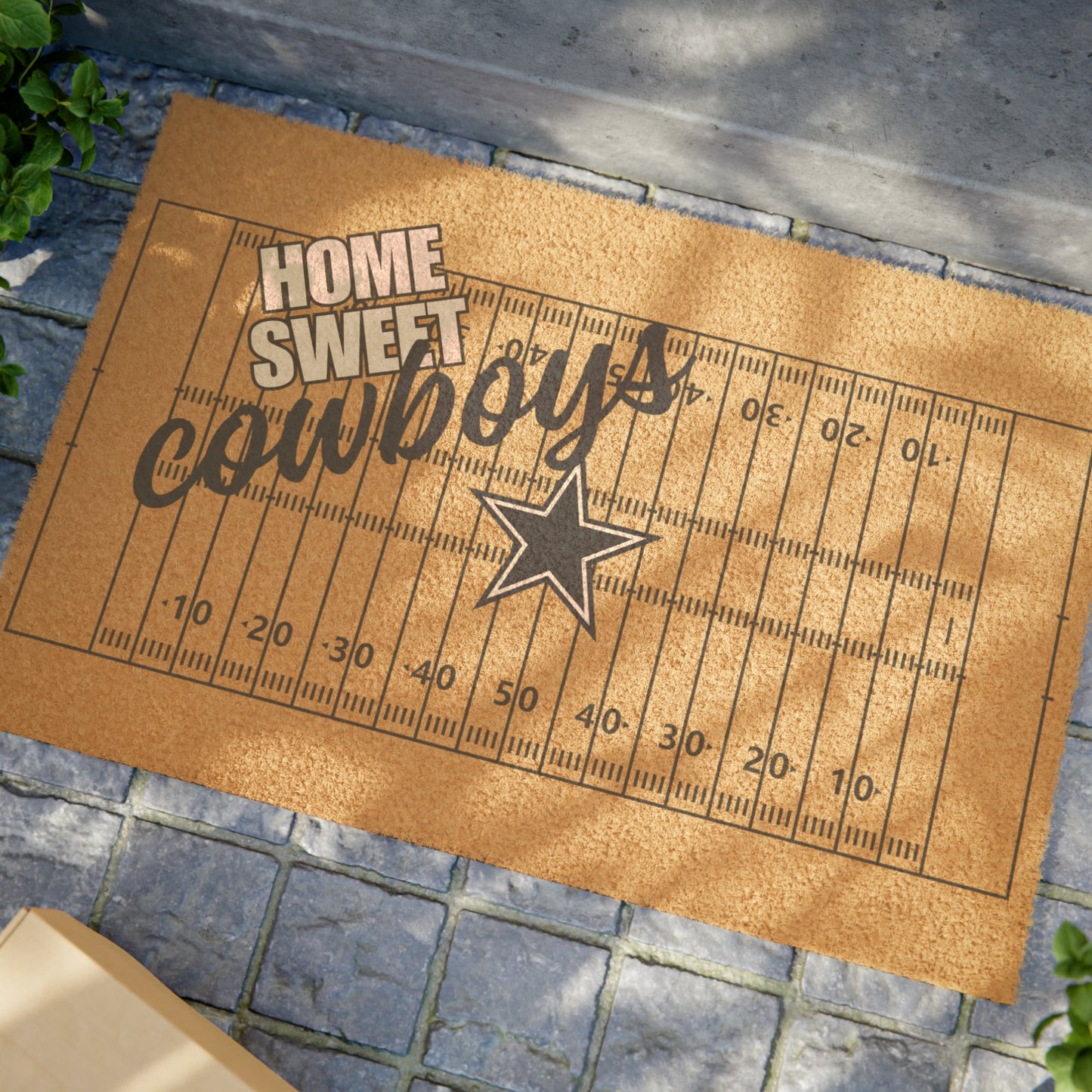 Home Sweet Football Doormat / Welcome Mat / Dallas Cowboys Doormat / Cowboys Doormat / Gift for Friend / Gift for Family