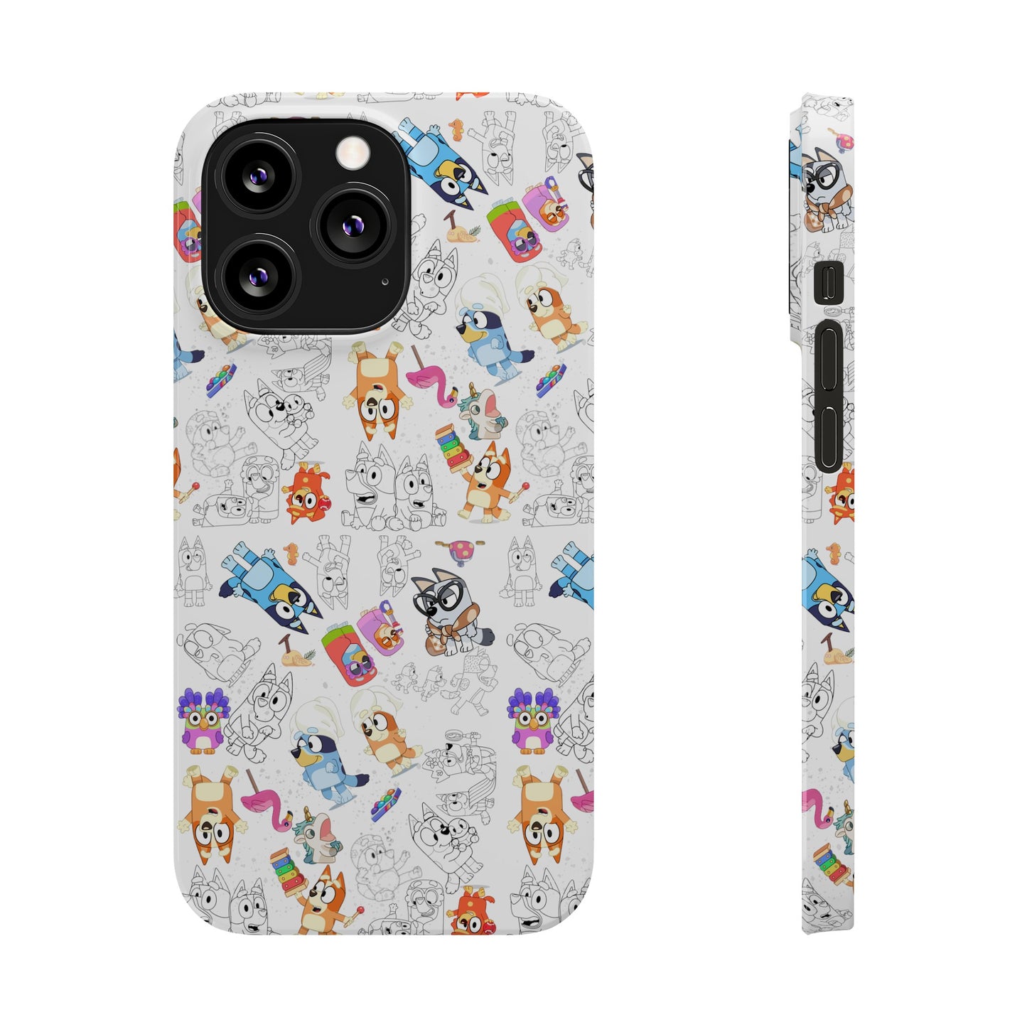 Bluey Bingo Phone Case, iPhone Bluey Characters, Muffin Grannies Beach Phone Case