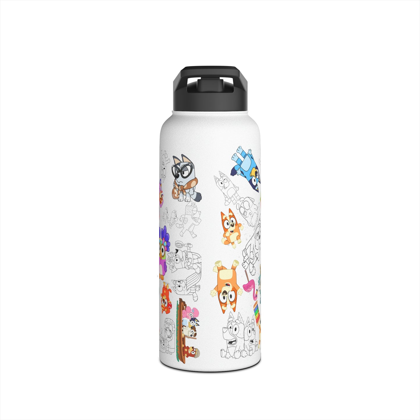 Bluey and Bingo Grannies, Unicorse Chattermax Stainless Steel Water Bottle, Standard Lid