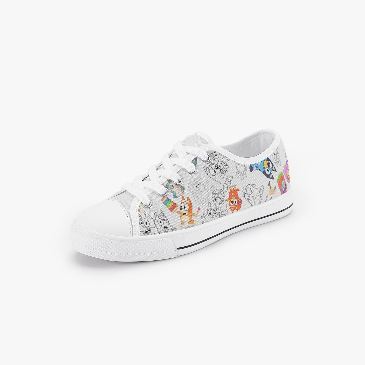 Bluey Janet Rita Shoes Bingo Kids Kicks Grannies Kid’s Low-Top Canvas Shoes