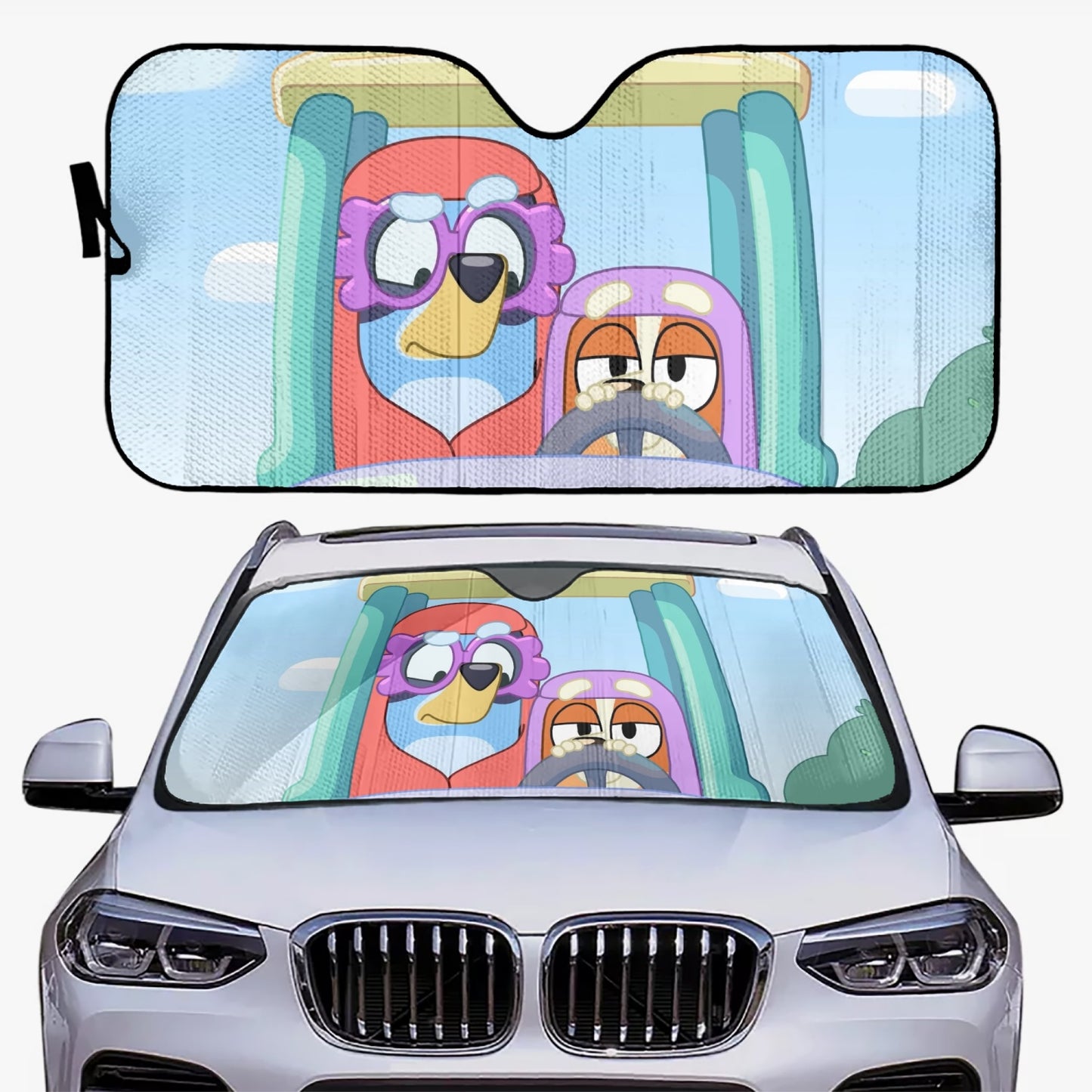 Bluey Bingo Car Accessory Janet Rita Car Windshield Sun Shade